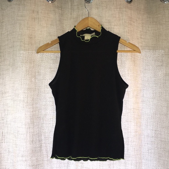 A cute e-girl styled black halter top. - Picture 1 of 3